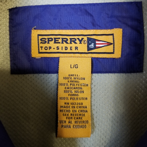 Sperry Top-Sider Nylon Mesh Lined Windbreaker Zip Front Running Jacket - Picture 10 of 13